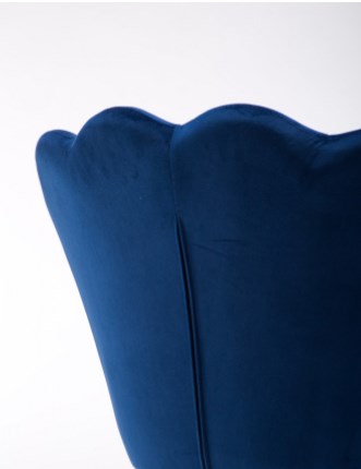 fotele muszle niebieskie